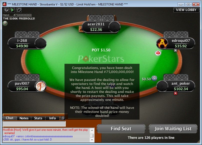 Milestone Hand #75.000.000.000