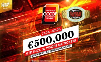 GCCOP im King’s: Kampf um eine halbe Million Euro
