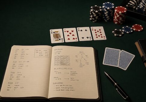 Wie notiert man eine Pokerhand richtig für die optimale Analyse?