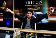 Gregory Auzoux nach seinem Sieg bei der Triton Series Zypern 2023