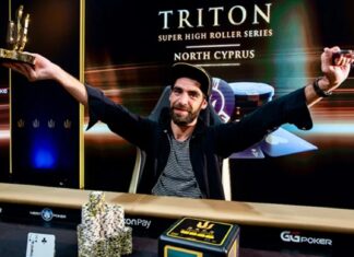 Gregory Auzoux nach seinem Sieg bei der Triton Series Zypern 2023