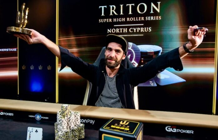 Gregory Auzoux nach seinem Sieg bei der Triton Series Zypern 2023