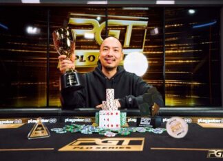 Chino Rheem nach seinem Sieg bei PGT PLO Series