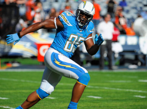 Antonio Gates auf dem Footballplatz.