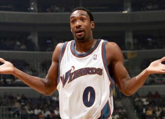 Gilbert Arenas auf dem Spielfeld