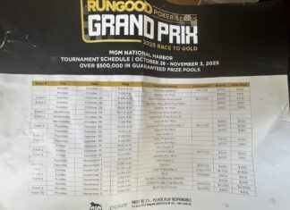 Flyer des Events im MGM National Harbour.