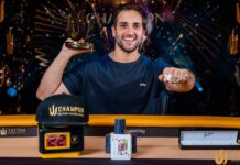 Brasilianische Machtdemonstration beim Triton-Finale: João Simão gewinnt 3. WSOP-Bracelet Joao Simao feiert nach seinem Triton-Sieg.