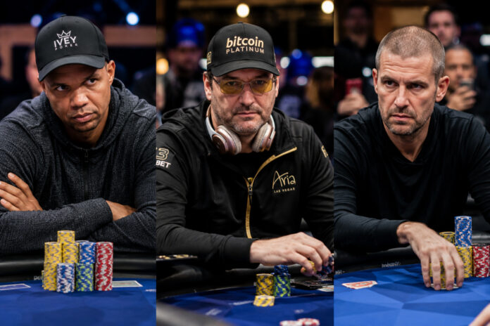 Phil Ivey, Phil Hellmuth und Gus Hansen Phil Ivey, Phil Hellmuth und Gus Hansen