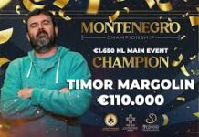 Trzykrotny zdobywca bransoletek WSOP z kolejnym tytułem Timuer Margolin podczas eventu Merit Poker w Czarnogórze