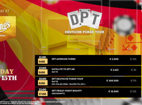 King’s Resort Rozvadov: DPT Main Event nabiera tempa – już 473 wpisowe po dniu 1D