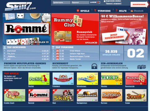 Skill7.com mit bis zu €50 Willkommens-Bonus