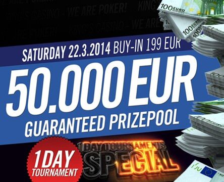 „One Day Tournaments Special“: Heute Auftakt mit dem Big Thursday Deepstack NLH Freezeout im King’s Casino!