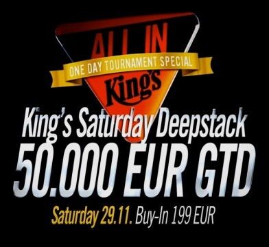King’s Casino: Heute €50.000 garantiert im Saturdays Deepstack und ein Satellite zum WPT National in Prag!