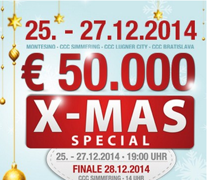 Das X-Mas Special in den Concord Card Casinos – €50.000 garantiert!