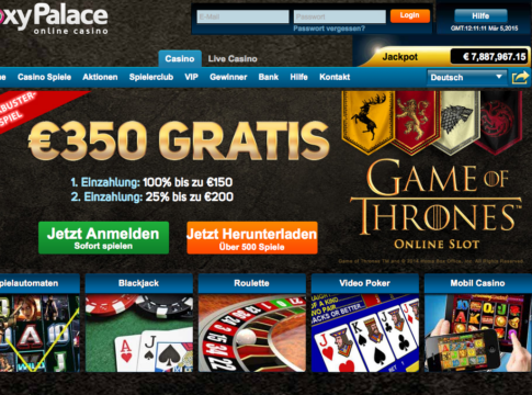 Roxy Palace – €350 Willkommensbonus für neue Spieler!