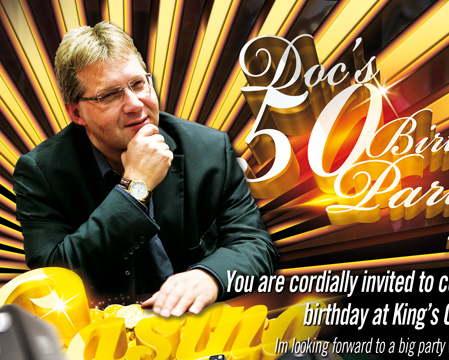 Doc’s 50 Birthday Party & über €120.000 GTD beim „One Day Tournament Weekend“ im King’s Casino