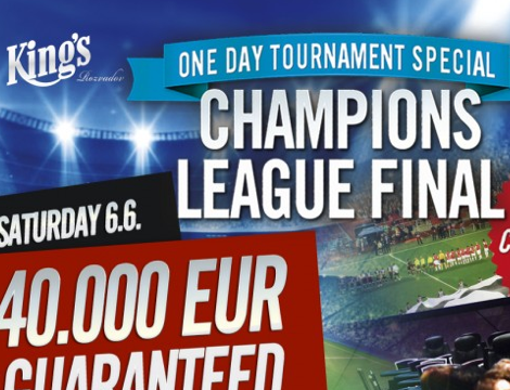 King’s Samstag – Champions League Finale auf LED Cinema Screen – Pre-Beting & €40.000 GTD