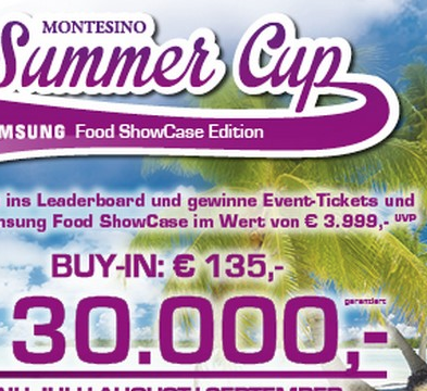 Montesino – Beim 3. Summer Cup sind wieder € 30.000 garantiert