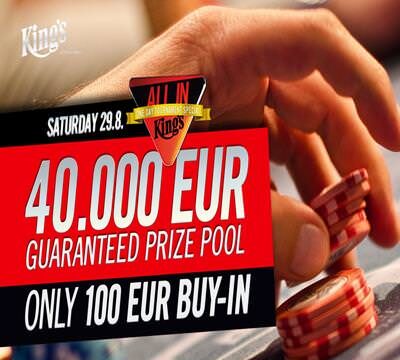 Am Samstag könnt ihr im King’s für nur €20 um bis zu €40.000 mitspielen!!!