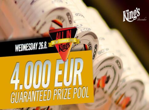 Mittwoch im King’s – €4.000 garantiert bei „Super Wednesday“ Event für ein Buy-In von nur €40!!!