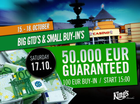 Am Samstag geht es im King’s Casino für ein Buy-In von €100 um mindestens €50.000!