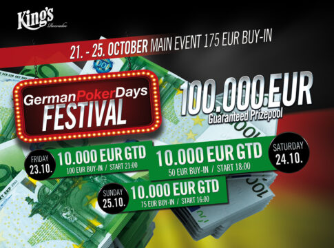 Das King’s erweitert das Programm beim German Poker Days Festival – Ein neues Turnier und zusätzlich €30.000 GTD bei den Side-Events!
