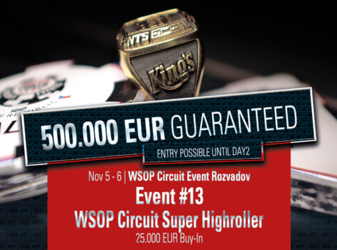 WSOP Circuit King’s Donnerstag – €500 k GTD Super High Roller, ein €300 PLO High/Low Turnier & 20 Main-Event Ticket im Satellite garantiert!