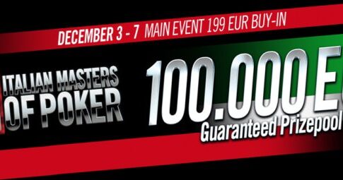 Italian Masters of Poker vom Anfang Dezember im King’s Casino – 100.000€ im Main-Event garantiert