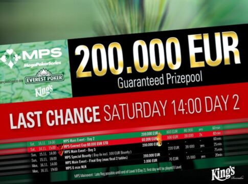 Overlay bei der Mega Poker Series mit 200.000€ GTD? – Last Chance bis Samstag 15 Uhr!