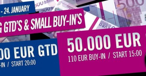 One Day Low Budget Weekend vom 21.01.16 bis 24.01.16 – Insgesamt 87.000€ GTD für kleine Buy-Ins von maximal 100€