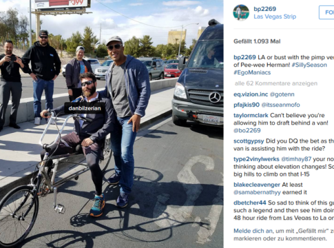 Irre Fahrradwette – Dan Bilzerian fährt!