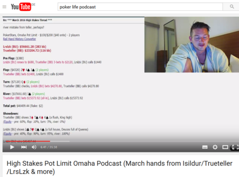 Poker Life Podcast mit interessanten Highstakes-Händen in Pot-Limit Omaha