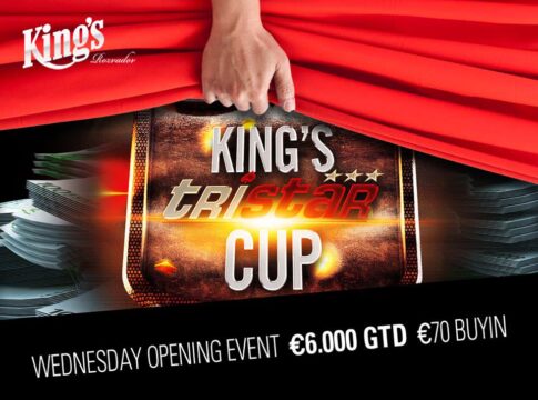 Das „King’s tristar Festival“ startet am Mittwoch mit dem €70 THNL Opening Event und €6.000 garantiert!