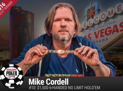 Mike Cordell mit dem Bracelet im kleinen 6-Max Event, Klinkhammer bester Deutscher!