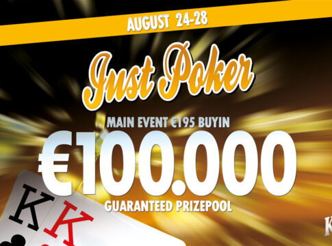Am Donnerstag startet das Just Poker Main Event im King’s mit €100.000 GTD!