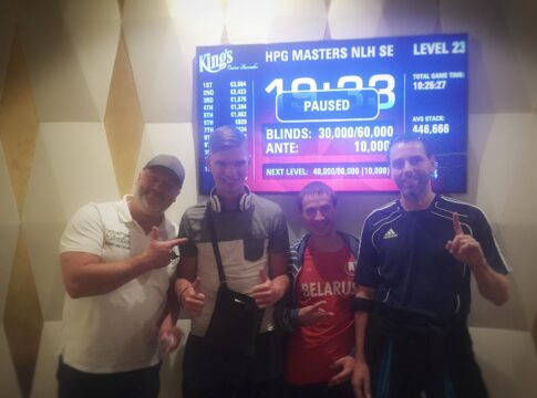 Massendeal beendet das Hochgepokert Masters No-Limit Hold’em Side Event am Samstag!