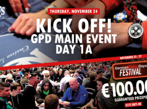 Michael Stüwe mit einem Ausnahmetag an Tag 1A des GPD Main Events
