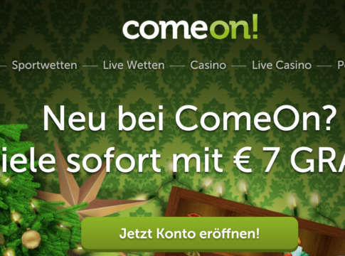 ComeOn schenkt neuen Kunden 7 Euro Wettguthaben