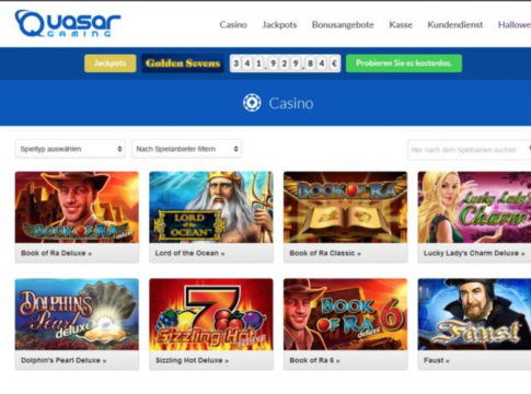 Quasar Gaming mit Novomatic Slots