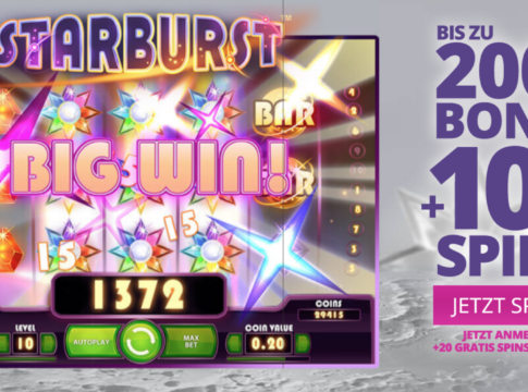 Karamba schenkt allen Neukunden 20 Starburst Freespins ohne Einzahlung
