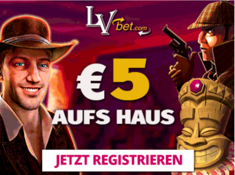 LVBet schenkt dir €5 gratis, danach bis zu €1000 Bonus + 1000 Freispiele