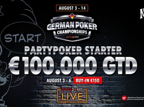 Donnerstag startet das partypoker German Poker Championship Festival mit dem €100k GTD Starter Event!