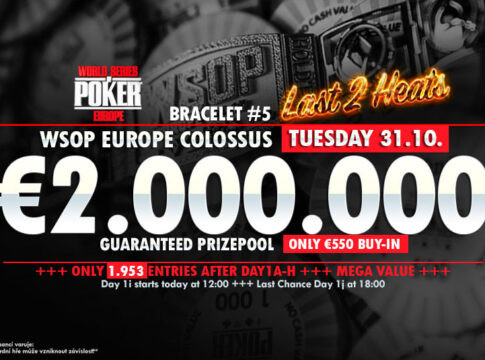 Mega Value beim WSOP Europe Colossus – Erst 1.953 Entries nach acht gespielten Flights