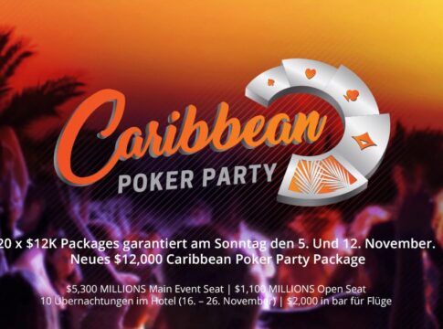 partypoker Caribbean Poker Party – Morgen und am Sonntag den 12. November warten jeweils 20 Package GTD im Wert von $12.000 auf Euch!