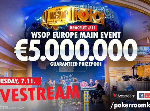 Livestream vom WSOP Europe Main Event Tag 3 aus dem King’s – Start 14:30 Uhr!