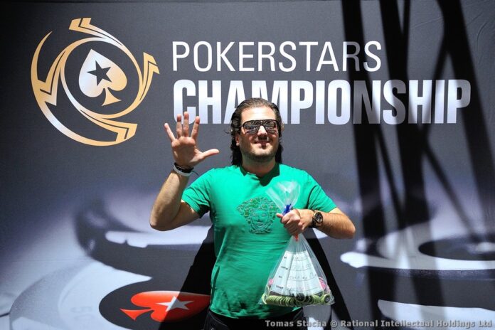 PSCH_Prague_2017_Event_4_day_3_Georgios_Vrakas_chip_leader_Tomas_Stacha_1