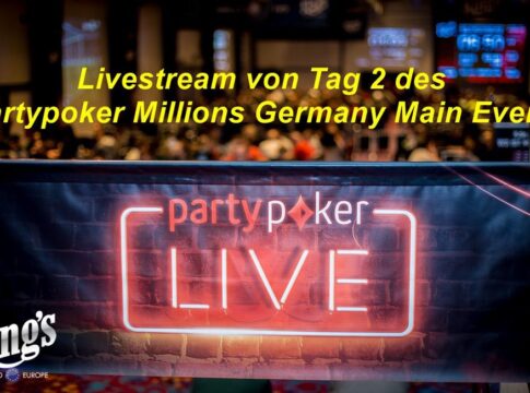 Ab ca. 12:30 Uhr startet der Livestream von Tag 2 des partypoker Millions Germany Main Event!