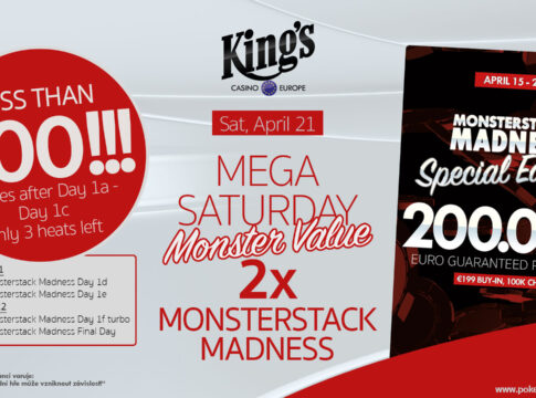 Mega Overlay Alarm im King’s Casino – Erst 300 Entries nach 3 Starttagen beim MonsterStack Madness