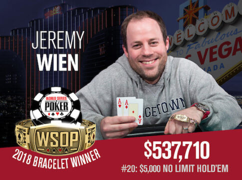 WSOP Event #20 – Jeremy Wien gewinnt das $5k BB Ante Bracelet und $537.710