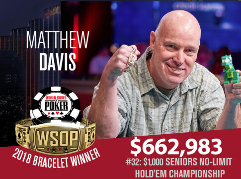 WSOP Event # 32 – Matthew Davis gewinnt das Seniors Championship Bracelet und $662.983